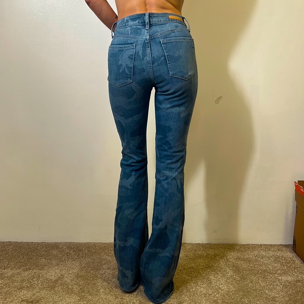Articles of Society Camo Washed Bell Bottom Jeans